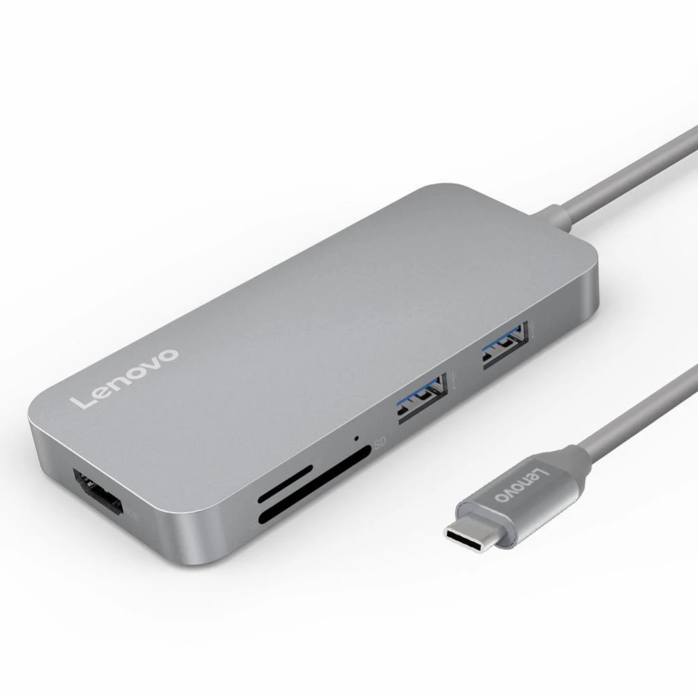 Lenovo Оригинал 7 в 1 USB-C концентратор Тип C Женский USB 3 0 TF/SD кардридер HDMI порт для Macbook