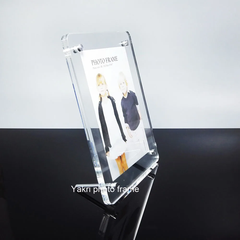 Круглая угловая акриловая стойка для фоторамки винтовая рамка дисплея PF023-2 | Дом