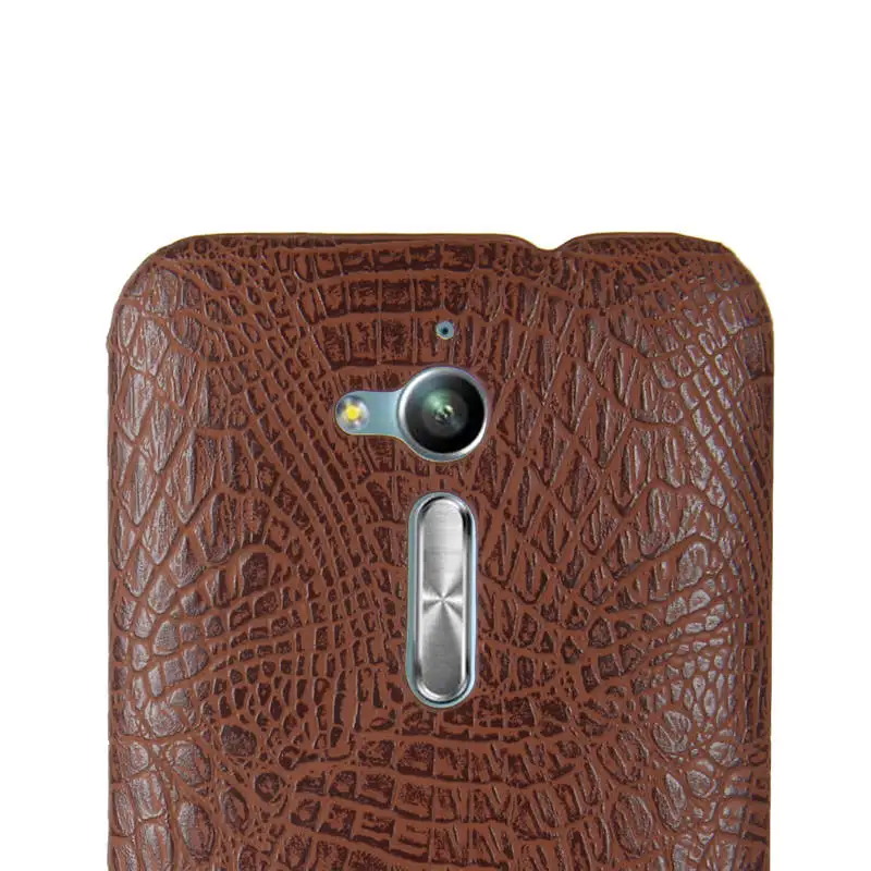 Zenfone Go ZB500KG чехол Роскошный PU кожаный твердый пластиковый на заднюю панель для