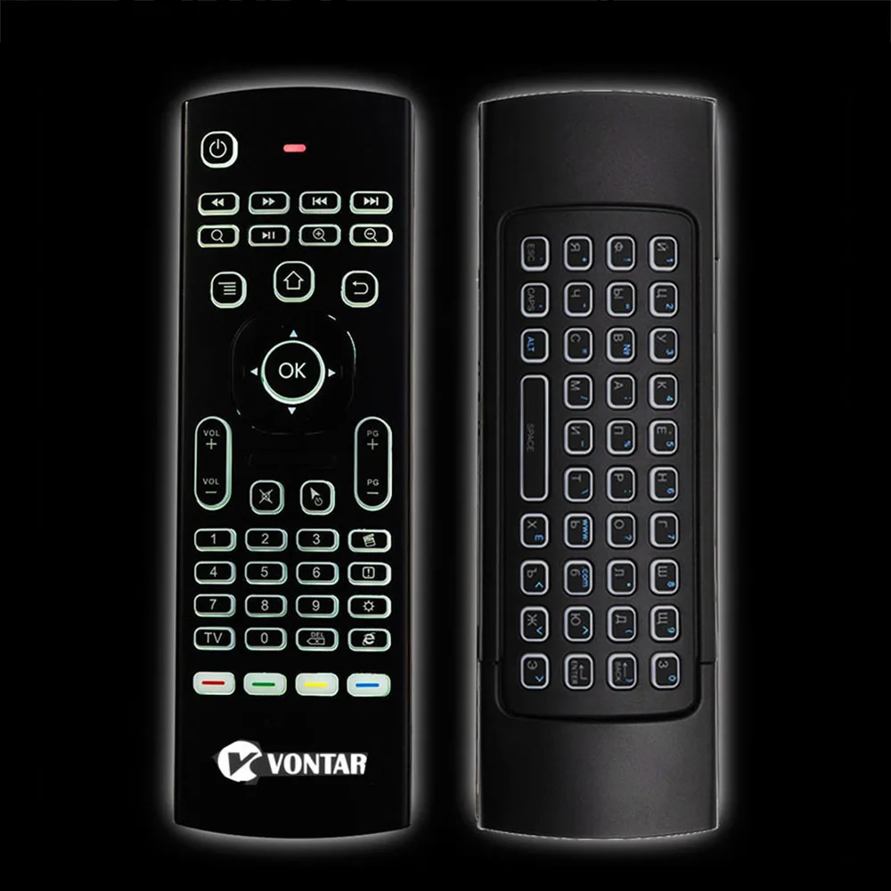 MX3 воздушная мышь с подсветкой mx3 pro мини беспроводная клавиатура умный голосовой пульт дистанционного управления 2,4G ИК-обучение для Android tv Box H96 MAX X96