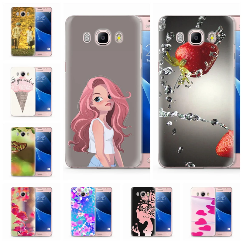 Чехол для Funda Samsung Galaxy J5 2016 чехол J510 J510F prime landscape Flora прозрачный мягкий из ТПУ Q009 |