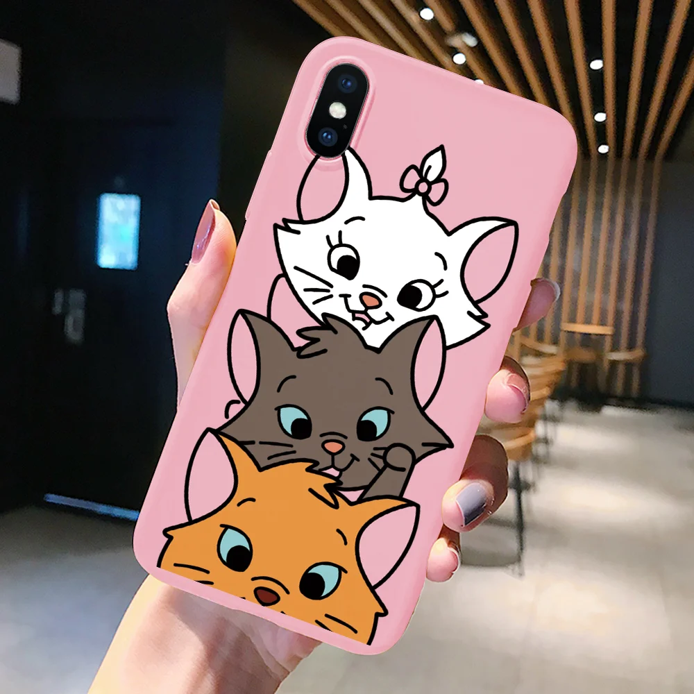3maodie Милое розовое платье с принтом "кошечка Мари" для samsung S10e чехол A70 A50 S7 край S8 S9 плюс J4 J6 A6 Note 8 9 силиконовый чехол для samsung A7 A9 - Цвет: 3maodie