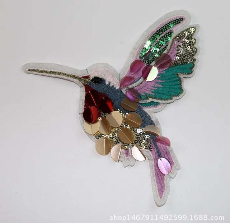 Из 2 предметов красивая одежда вышитые Нашивки ткань Блёстки патч DIY пришить