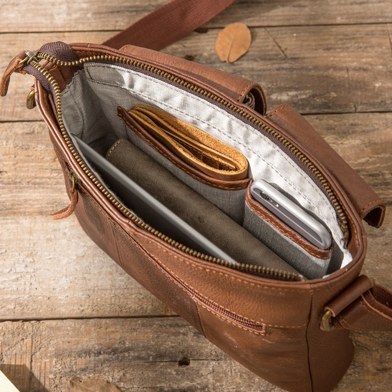 AETOO оригинал Ретро стиль мужская кожаная сумка ручная Воловья кожа на плечо Скип