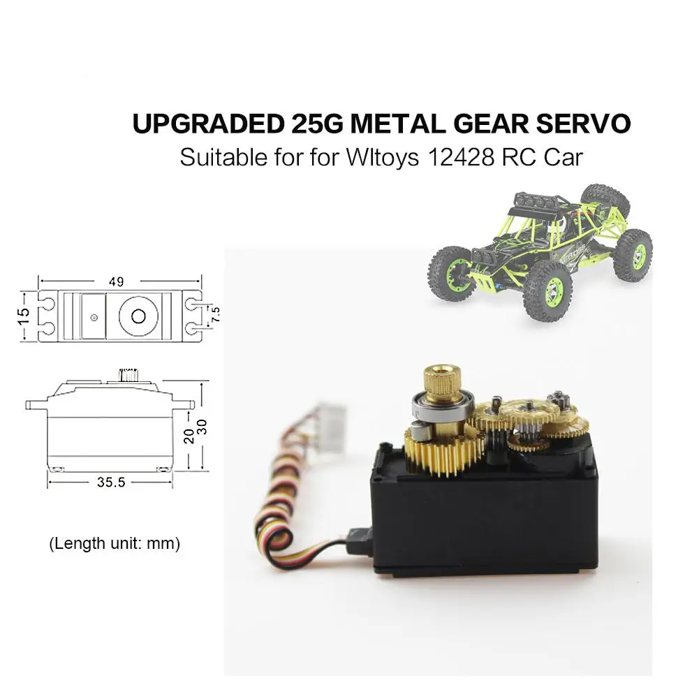 RCtown для Wltoys 12428 12423 12628 Запчасти радиоуправляемых автомобилей металла Шестерни