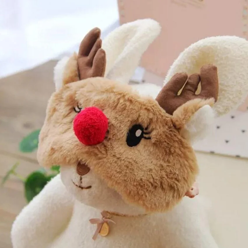 

Cucommax Cut Elk Sleeping Eye Mask Nap Cartoon Plush Eye Shade Sleep Mask Black Mask Bandage on Eyes for Sleeping-MSK16