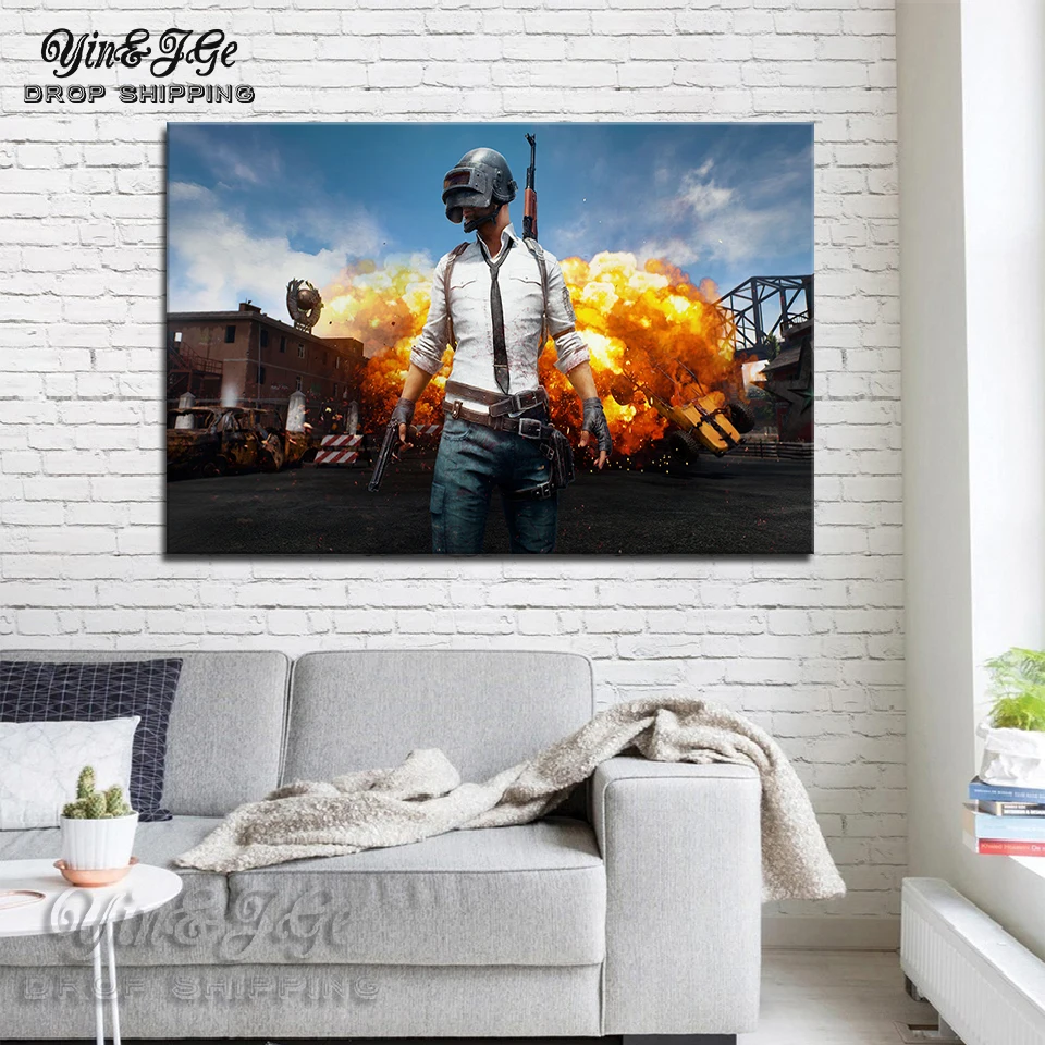 PUBG Горячая игры постер джедай битва цельнокроеное платье холст картина печатный