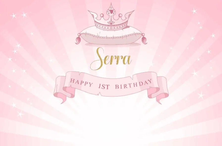 

Пользовательский розовый фон принцессы Сверкающая Звезда с днем рождения Высокое качество компьютерная печать фон для фото на вечеринке