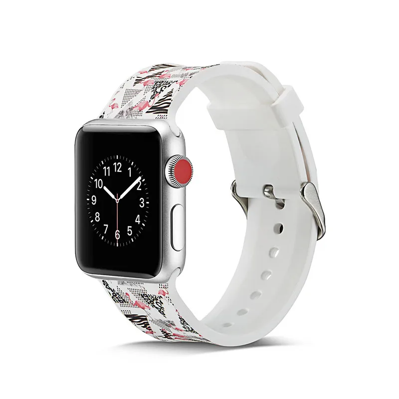 Силиконовые ремешки для Apple Watch Band 38 мм 42 мм браслеты силиконовый ремешок для Apple Watch 4 44 мм 40 мм ремешки для часов 20 цветов