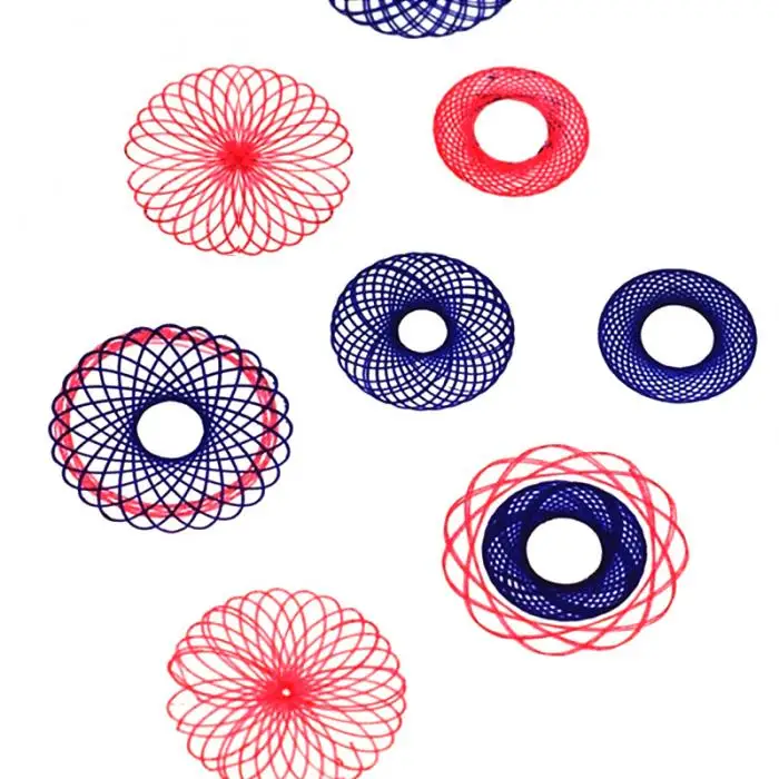 Картина Многофункциональный интересный пазл Spirograph детей рисование пластиковая линейка может улучшить возможность начала работы 16 F