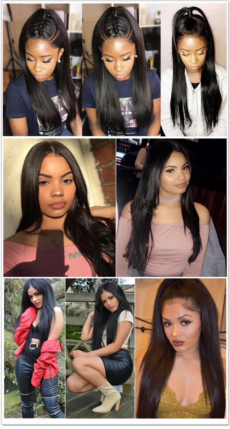 Sapphire Straight Peruvian Pre Plucked Full Lace Human Hair Wigs Glueless Full Lace Wigs Natural Full Lace Wig With Baby Hair