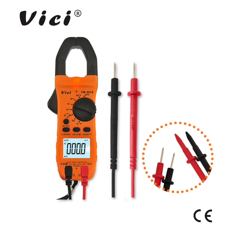 

ViCi Multimeter Digital Clamp Meter AC/DC Volt Current Voltage Ohm NCV Temperature Capacitance Resistance Ammeter Diode Tester