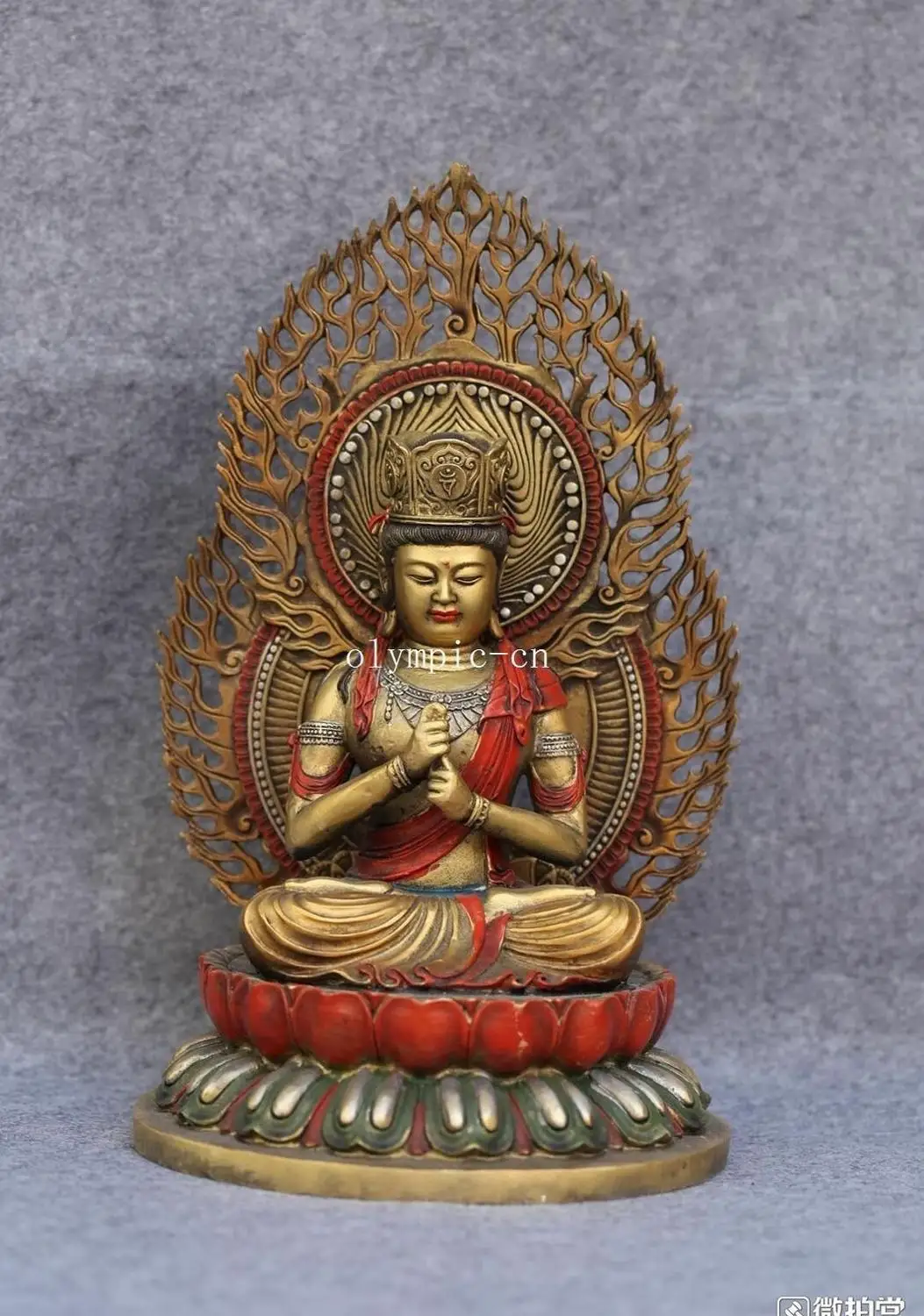 

17 ''бронзовая позолота Серебряный цветной рисунок Шакьямуни, татхагата ваирокана Будда