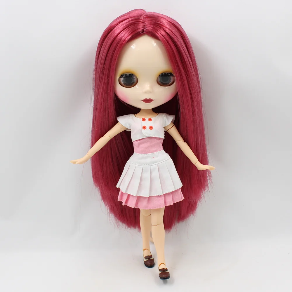 Кукла Blyth 1/6 от ICY DBS с облегающей челкой облегающими суставами фиолетовыми и