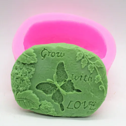 

Silicone Cake mould butterfly pattern oval shape handmade craft cake baking Soap mold