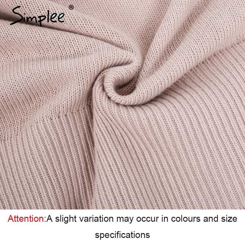 Женский черный вязаный свитер Simplee на завязке повседневный пуловер с округлым