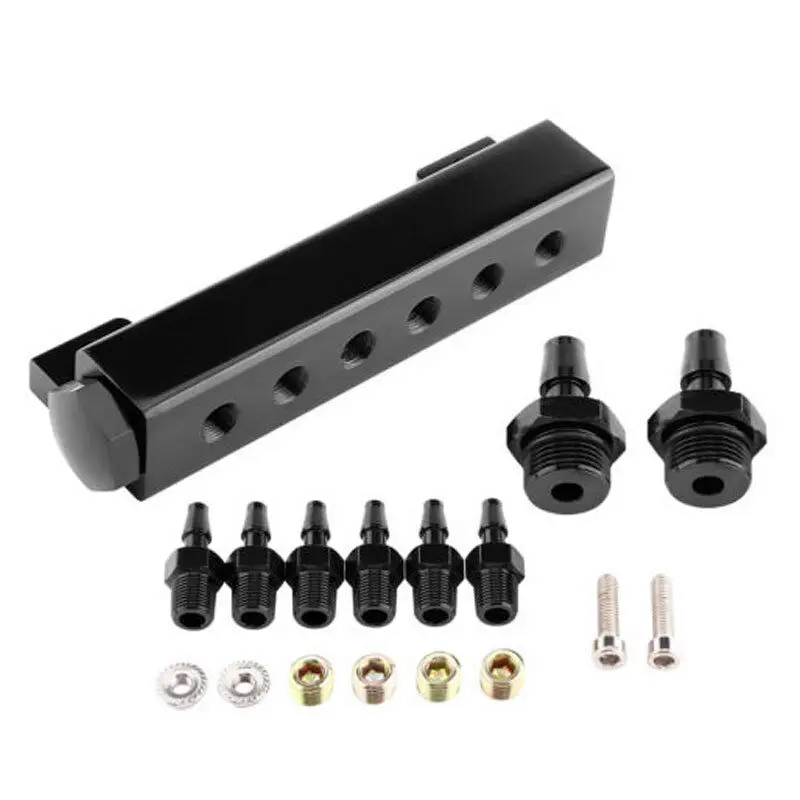 Универсальный 1 комплект 6 портовый 1/8 NPT вакуумный впускной коллектор турбоблок