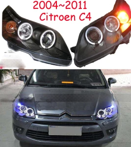 2pcs headlight 2 шт. автомобильный Стайлинг головной светильник s для Citroen C4 2008 2009 2010 2011 головной светильник для C4 Головной фонарь дневной ходовой светильник DRL Bi-Xenon HID - Цвет: 2pcs headlight