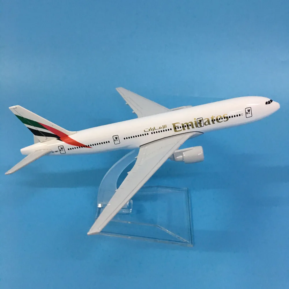 Модель самолета JASON TUTU из литого металла модель 1:400 16 см Emirates Боинг B777 игрушка