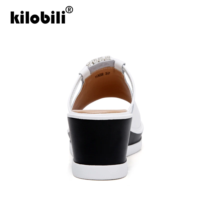 Kilobili/2019 г. женские Вьетнамки Босоножки на платформе босоножки высоком каблуке с