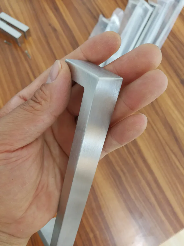 (Длина: 106 мм) 10*20 мм квадратная ручка для кухонного шкафа из нержавеющей стали