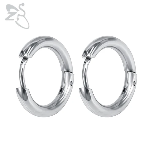 Style 2 Silver ZS 12-80 мм, трендовые Большие женские серьги-кольца, ювелирные изделия из нержавеющей стали, 1 пара, золотые кольца, большие круглые серьги, креольские серьги, Букле д 'ореиль - Окраска металла: Style 2 Silver