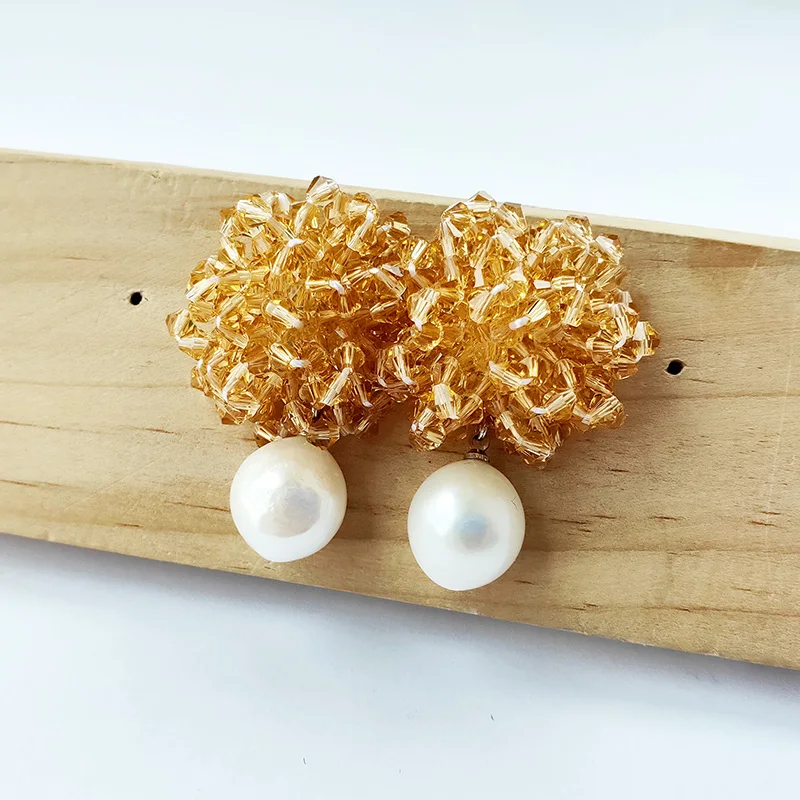 5 пар модные богемные серьги ручной работы из шпагата с кристаллами капли