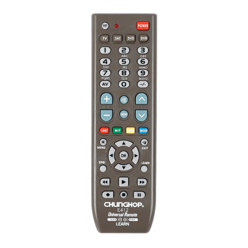 Универсальный пульт дистанционного управления для Chunghop TV Sat Dvd Dvr Palyer E412|Пульты ДУ|