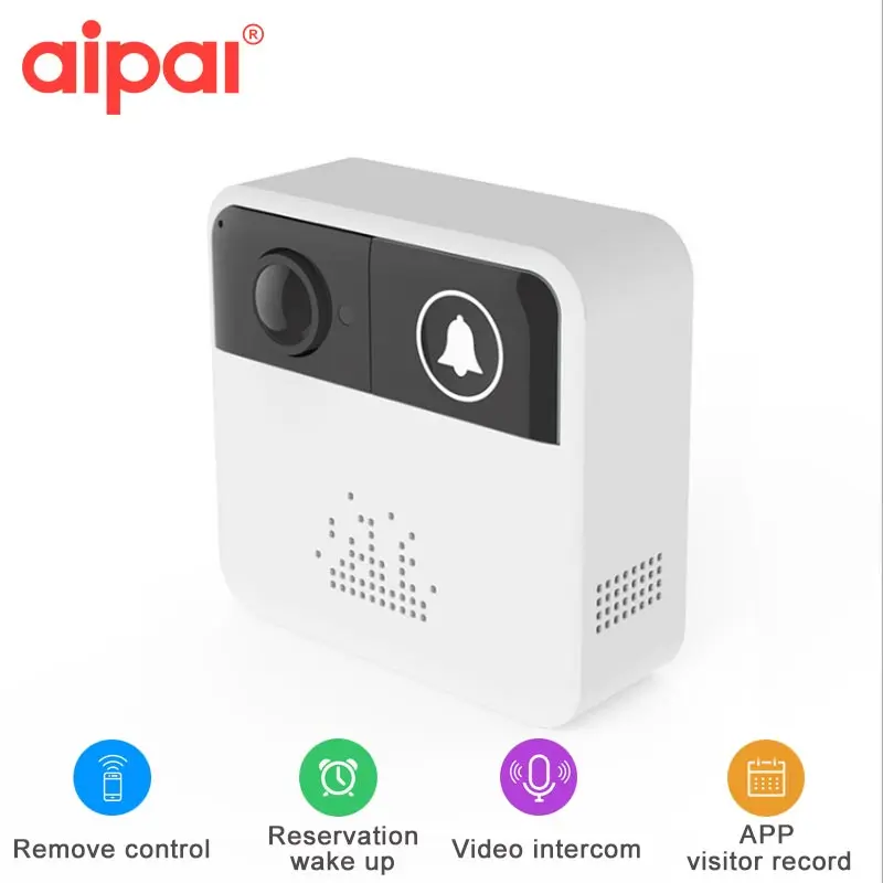 Aipal беспроводной видео дверной звонок HD 720P телефон домофон камера батарея аудио SD