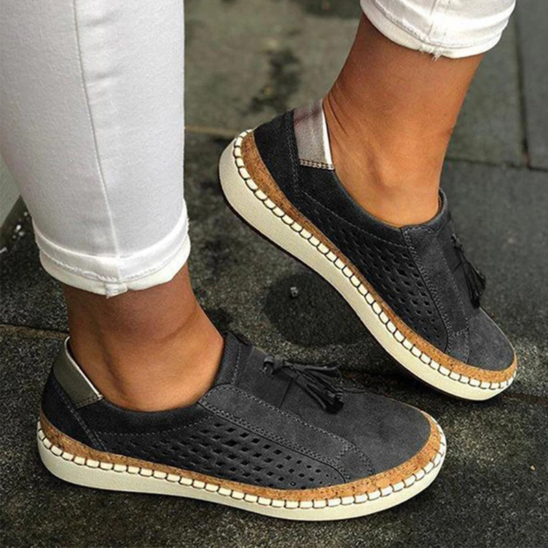 Women Breathable Shoes White Leather Loafers Casual Fashion Woman Slip-On Flats Sneakers Feminino Zapatos De Mujer | Обувь