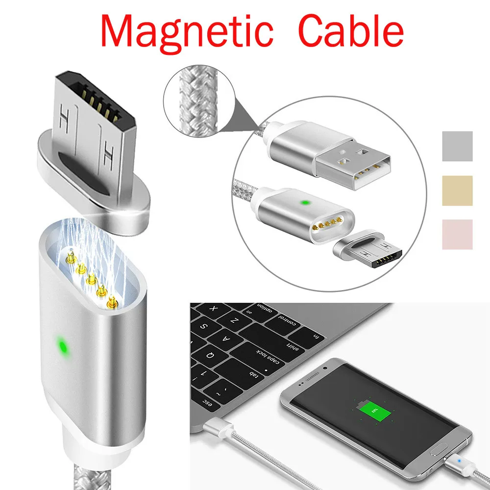 2.4A Магнитный Micro USB зарядный кабель адаптер зарядное устройство для Android Samsung/LG