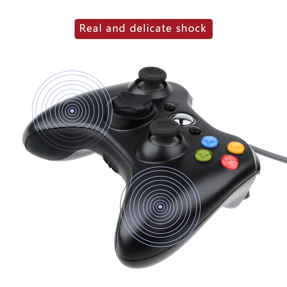 Cdragon USB проводной джойстик геймпад черный контроллер 360 для ПК Windows 7 / 8 10 |