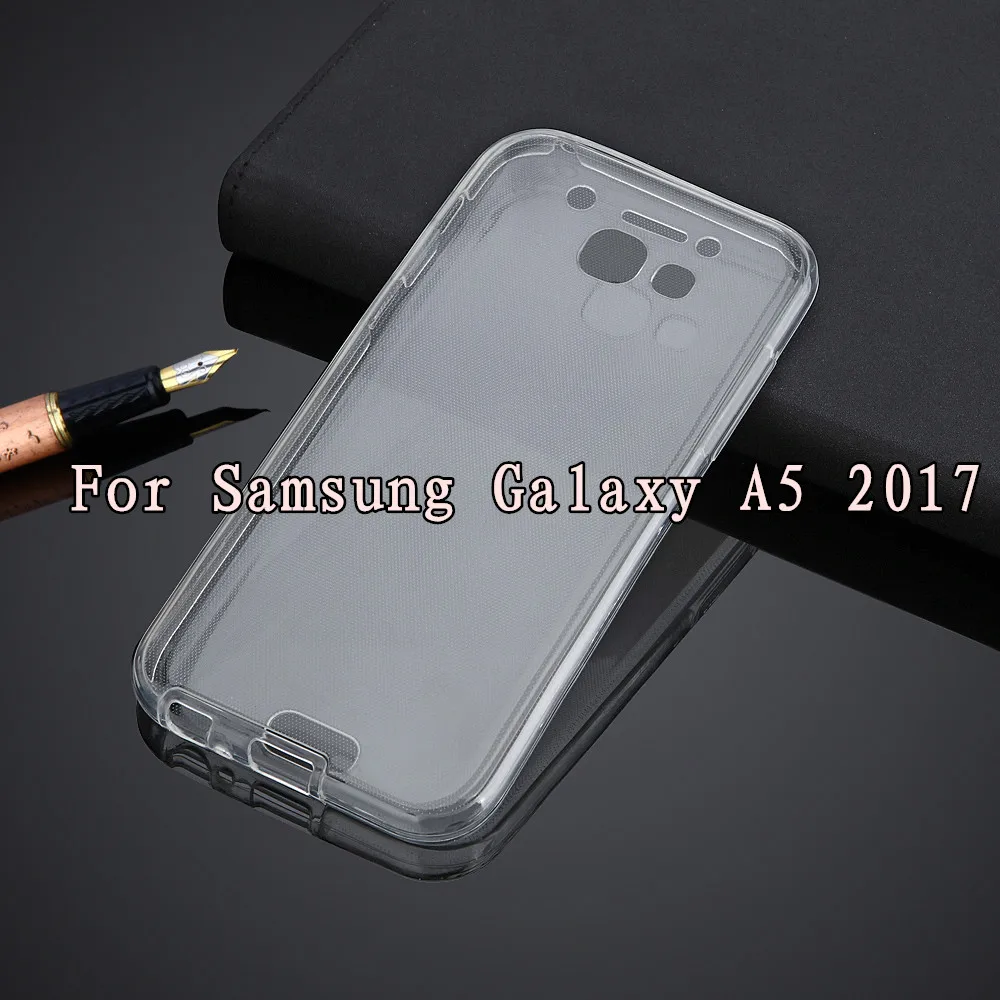 Прозрачный мягкий ТПУ чехол с полным покрытием для Samsung Galaxy A3(2017)/A5 2017/A7 2017