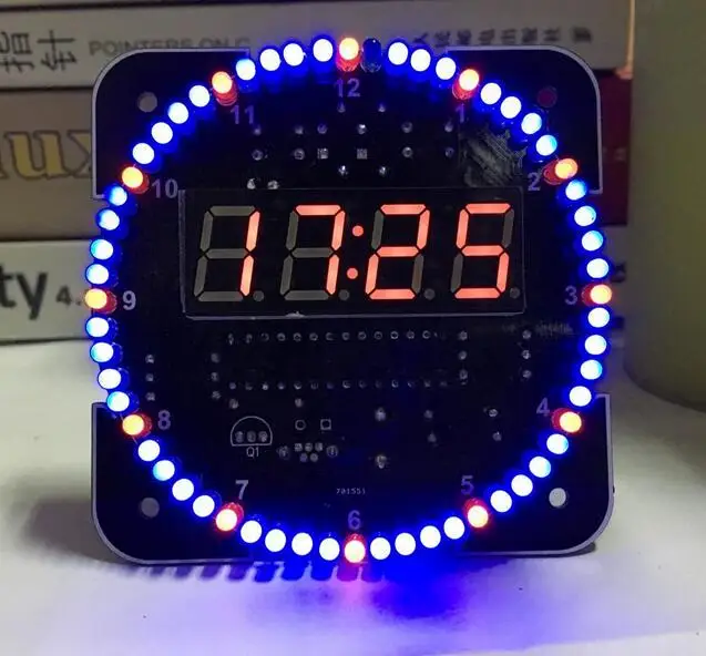 DIY вращающийся цифровой светодиодный дисплей модуль будильника электронные