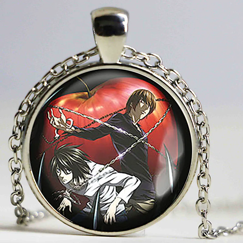 Стеклянный кабошон из аниме Death Note сделай сам кулон ручной работы модные