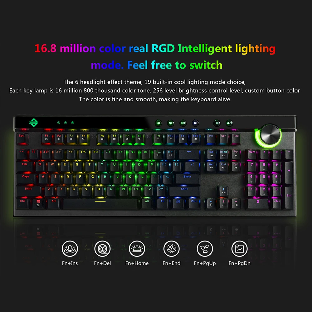 Ajazz AK45 Проводная Механическая клавиатура с 111 клавишами USB3.0 RGB подсветка