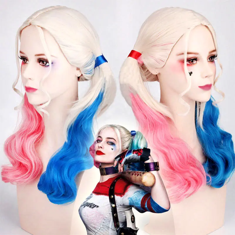 Отряд Самоубийц Harleen Quinzel косплей парик Хэллоуин Вечеринка DC comics Дети Девушки