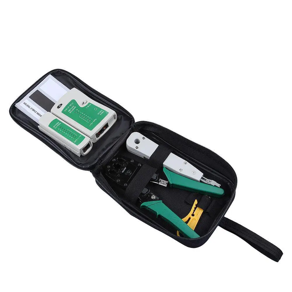 Dbdbpower сети Ethernet-кабель тестер RJ45 комплект Кримпер обжимной инструмент монтажным