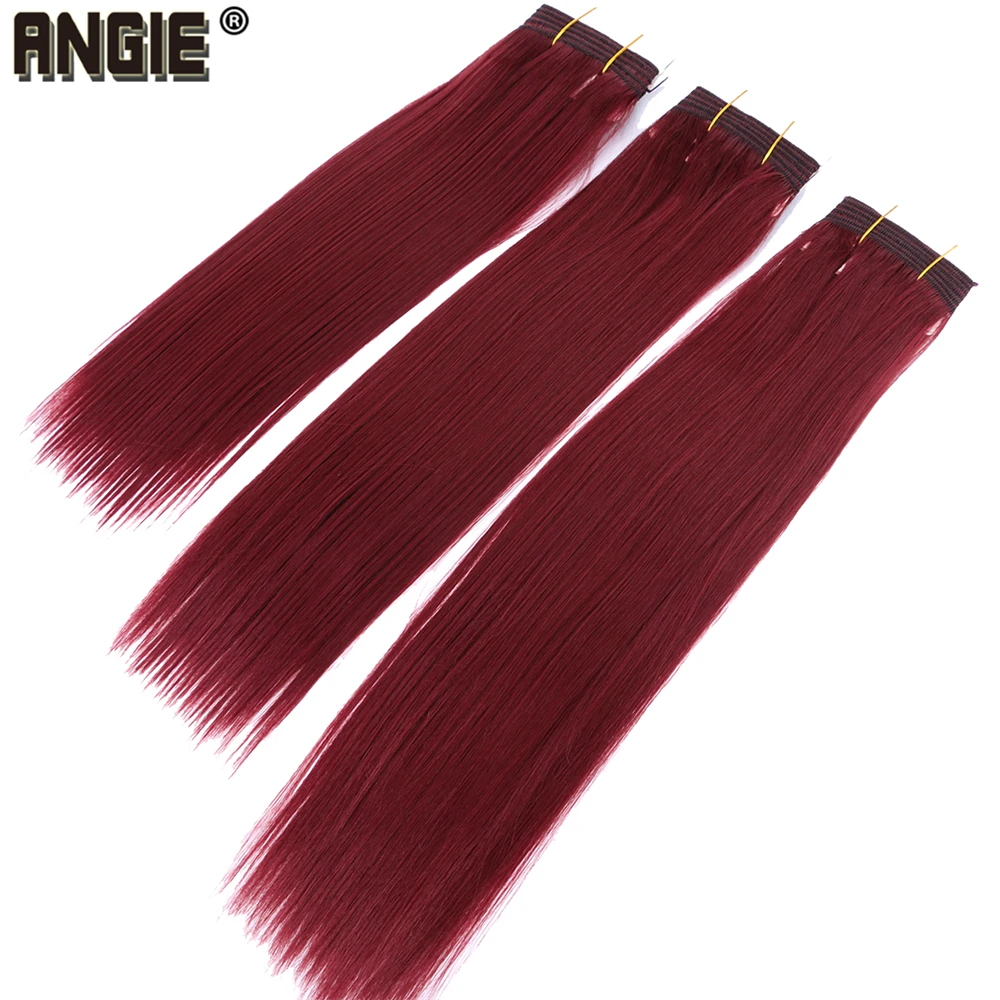 Angie Burgundy Synthetic Hair Weave 100 Gram/pcs 8-20 inch Short Straight bundle Hair Extensions dreadlocks hair Weaving