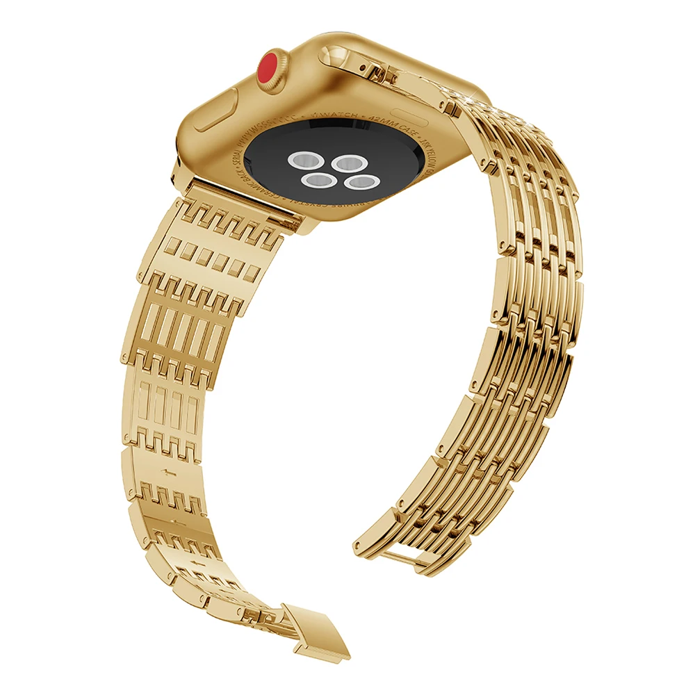 Ремешок для часов Apple Watch band 38 мм/42 мм, регулируемый браслет из нержавеющей стали для iwatch series 3 2 1 от AliExpress WW