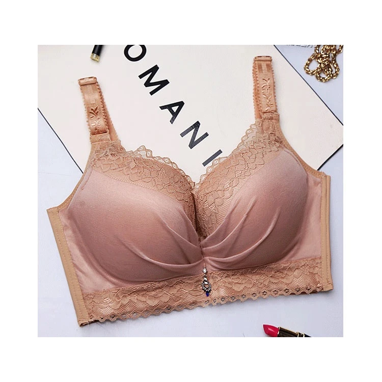 Women Over Size Bra Female Thin Sexy Lace No Steel Ring Underwear Plus | Женская одежда