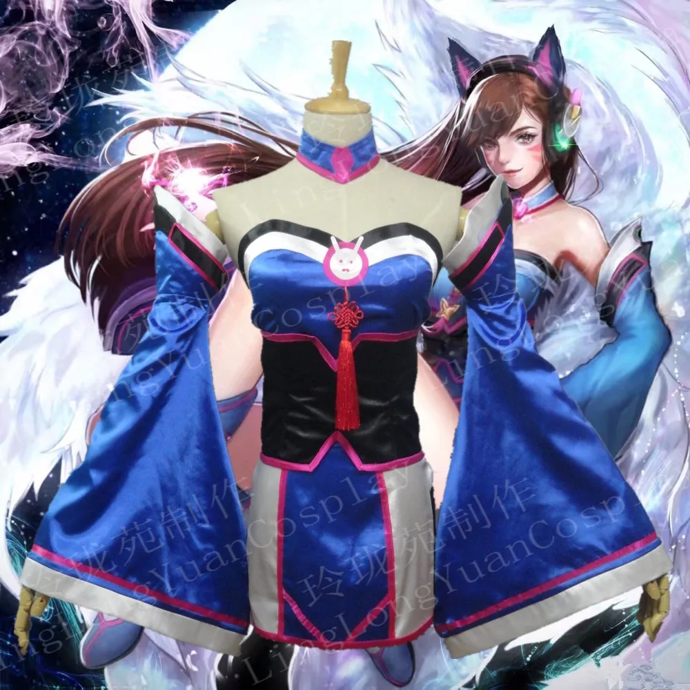 Настраиваемая 2017 популярная игра LOL + OW/Ahri Dva Индивидуальный размер униформы