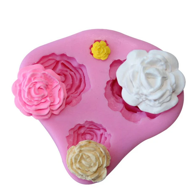 

4 розы, форма для торта, силиконовые инструменты для выпечки, кухонные аксессуары, украшения для конфет D009