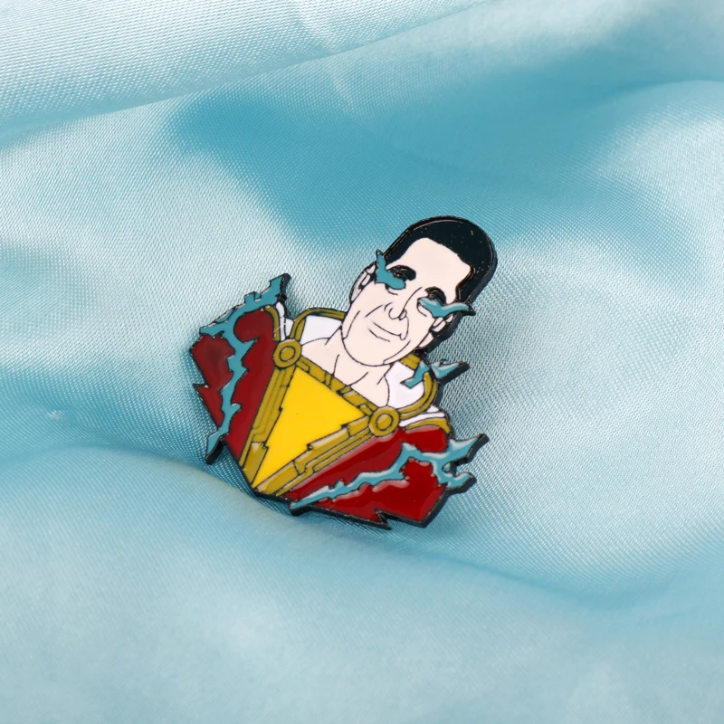 Shazam броши для мужчин эмаль смешной значок штыря сумочки и шляпы Футболка джинсы