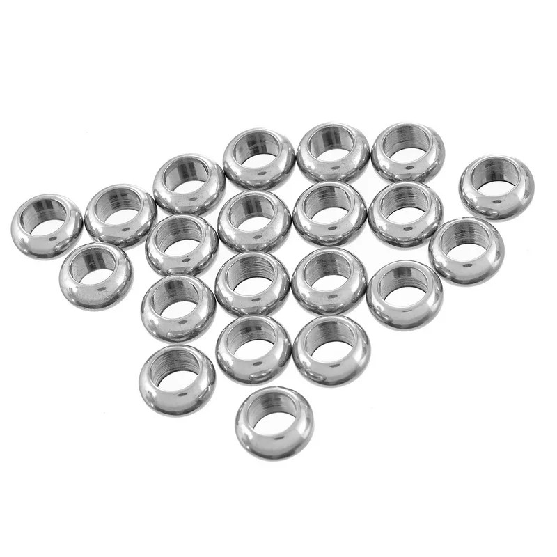 Новинка 2017 нержавеющая сталь круглые бусины с большим отверстием сделай сам мода