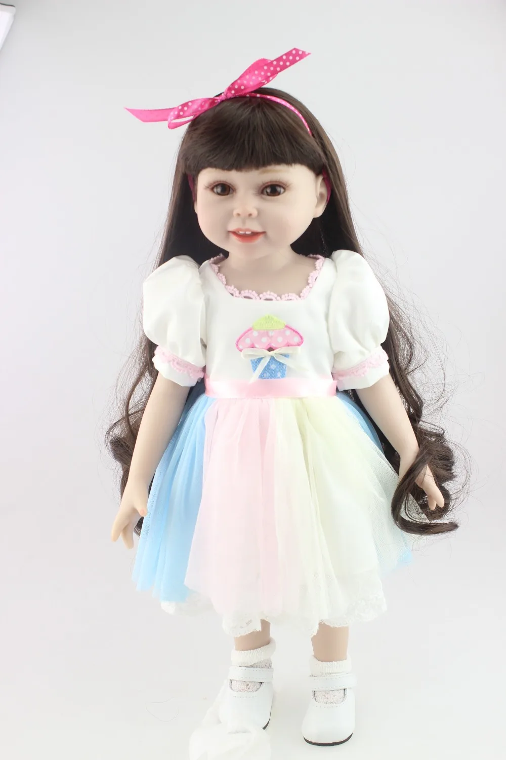 Новый дизайн 18 дюймов модная игрушечная кукла образовательная игрушка для