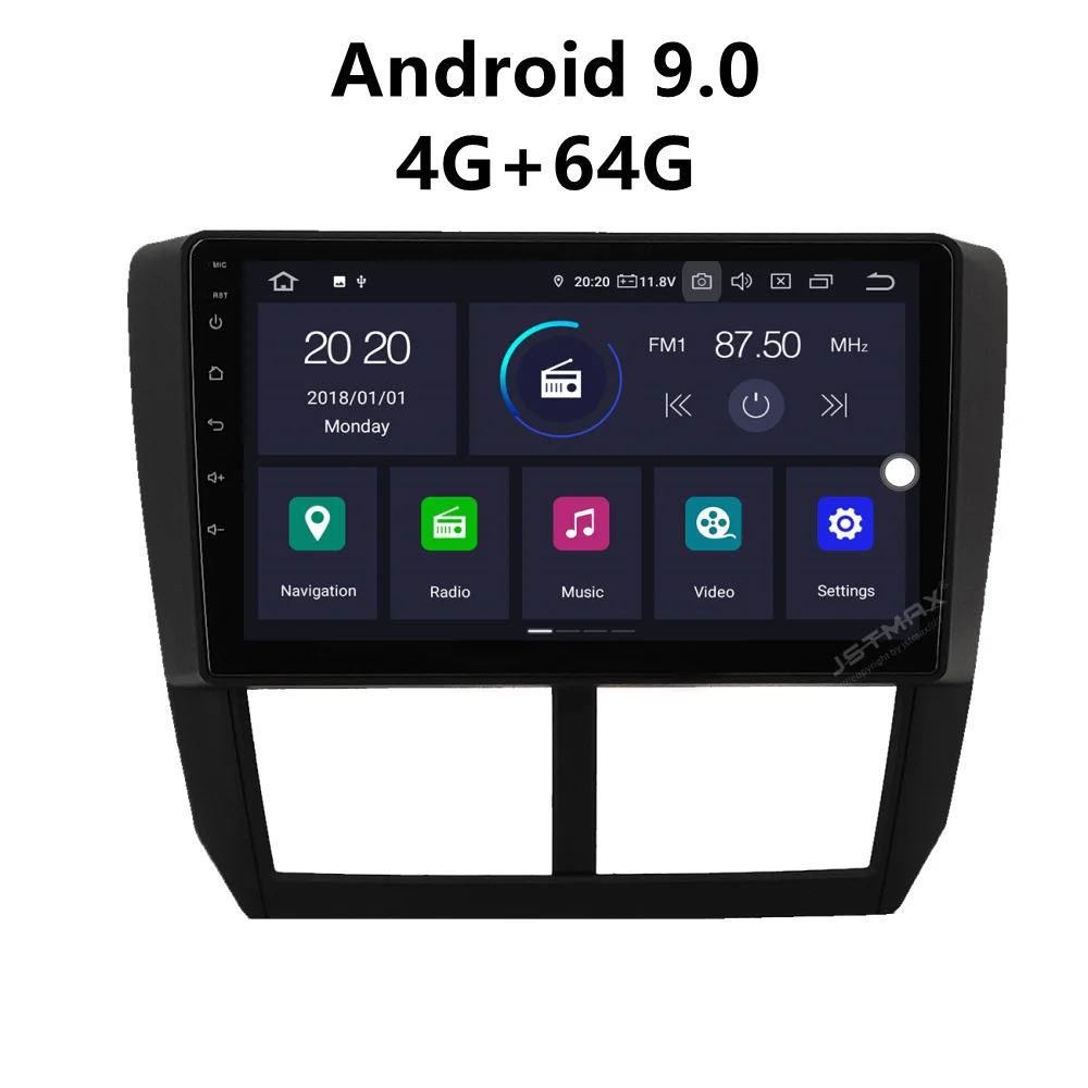 JSTMAX 9 ''Android 0 4G + 64G ISP экран автомобильный DVD Радио стерео плеер для Subaru Forester Navi GPS