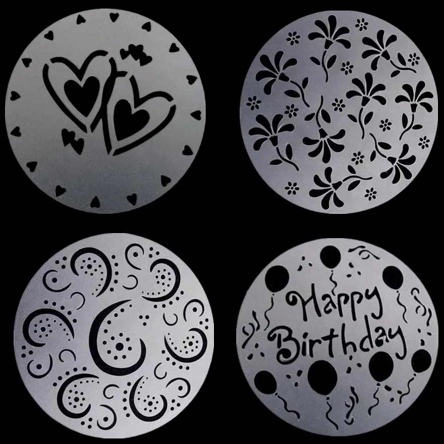 Экологичная форма для торта 4 шт./компл. стильные трафареты дня рождения пекарня