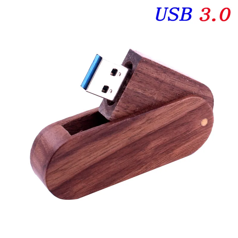 JASTER USB 3,0 деревянный портативный деревянный USB флеш-накопитель, флешка 4 ГБ 8 ГБ 16 ГБ 32 ГБ 64 ГБ, карта памяти, свадебный подарок, логотип, настраиваемый подарок - Цвет: Walnut wood