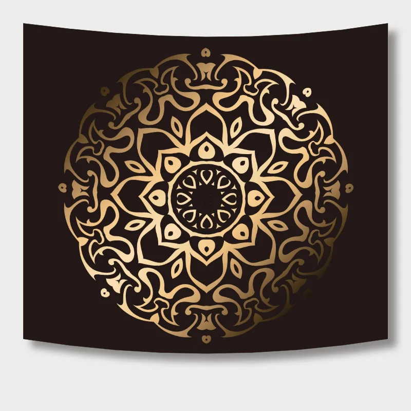 Bohemian Tapestry Indian Black Rose Gold Room Rug Wall Hanging Decoration Yoga Mat Boho Wedding Decor for Home and Garden | Дом и сад
